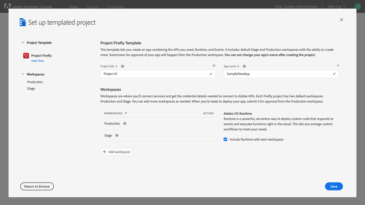 set up templated project