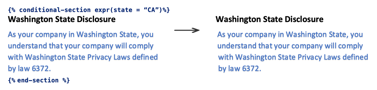 Showing an paragraph based on a condition