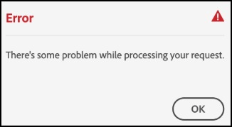 Generic Error Message