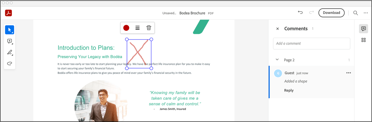 Drawing Menu with option to change color of marker and delete