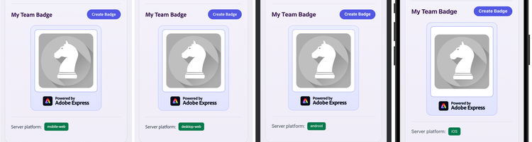 Platform display in the UI